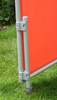 Schraub-Erdanker 2x mit Verbindungsrohr - Paraventrahmen im Garten/auf Rasen