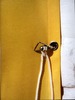 Senkrecht-Sonnensegel 230 x 140 cm - Farbe gelb-wei - Blockstreifen senkrecht)